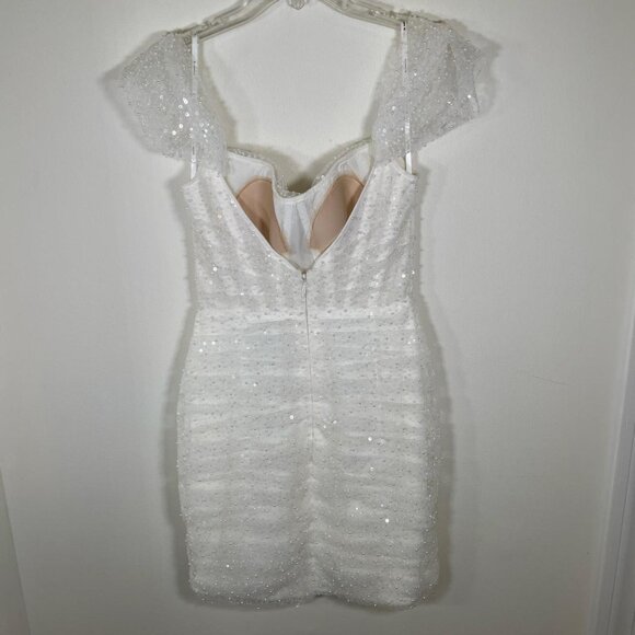 By Watters Gibson Beaded Off the Shoulder Mini Dress - Picture 4 of 4
